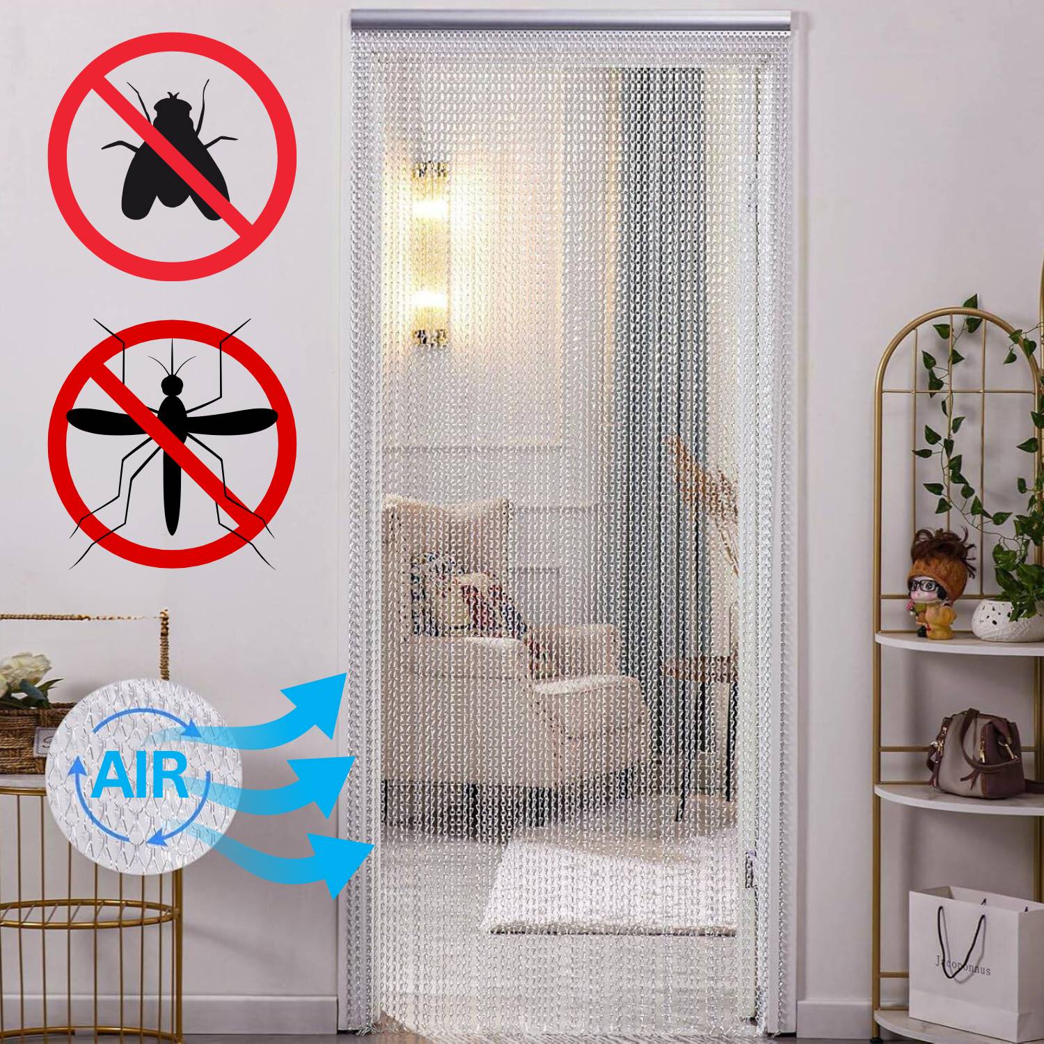 Chain Mail Curtains - Black: image 8